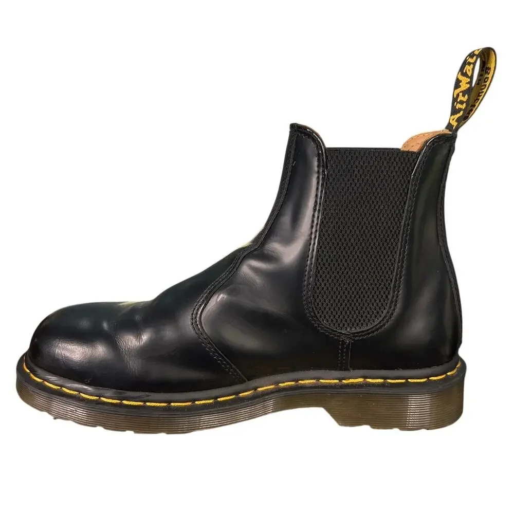 Dr. Martens Unisex 2976 Black Leather Pull On Chelsea Boot Size M 8 W 9